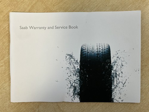 Saab 2009 empty service book - saab,