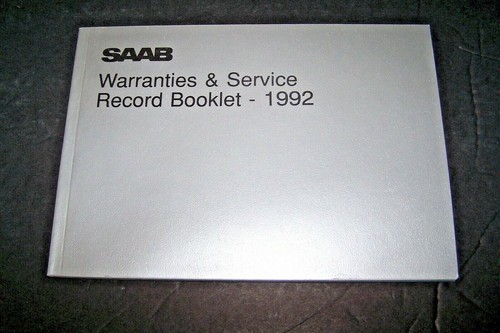 1992 saab 900 owners service - 1992,